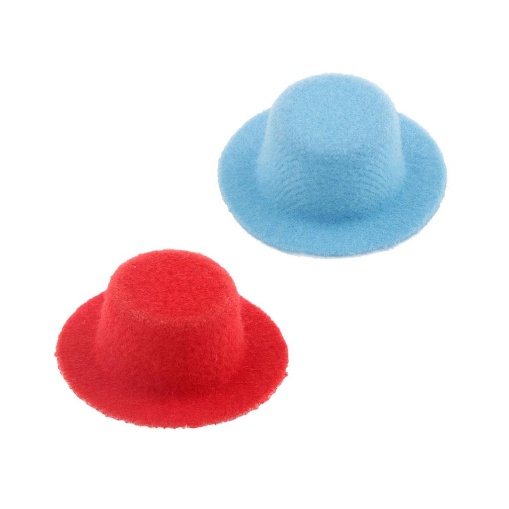 2pieces 1:12 Scale Dolls House Miniature Bowler Hat