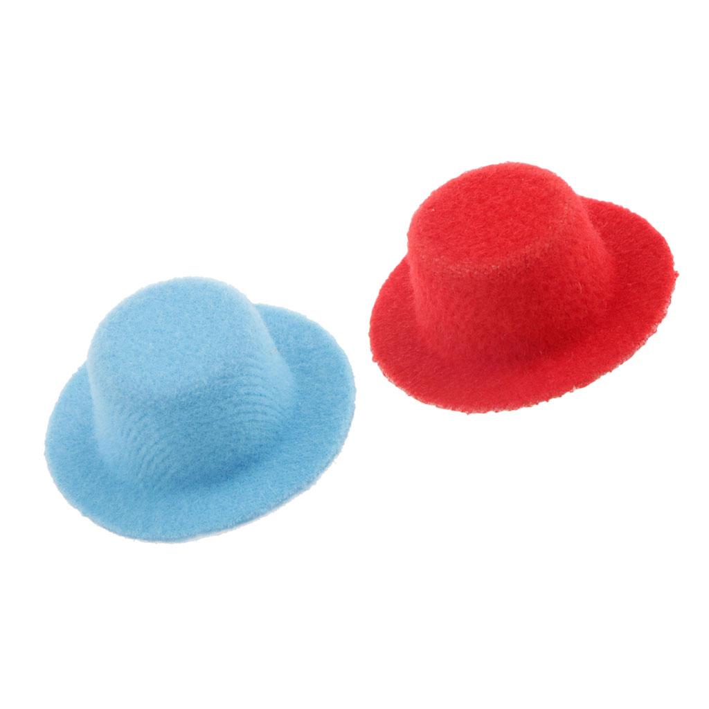 2pieces 1:12 Scale Dolls House Miniature Bowler Hat