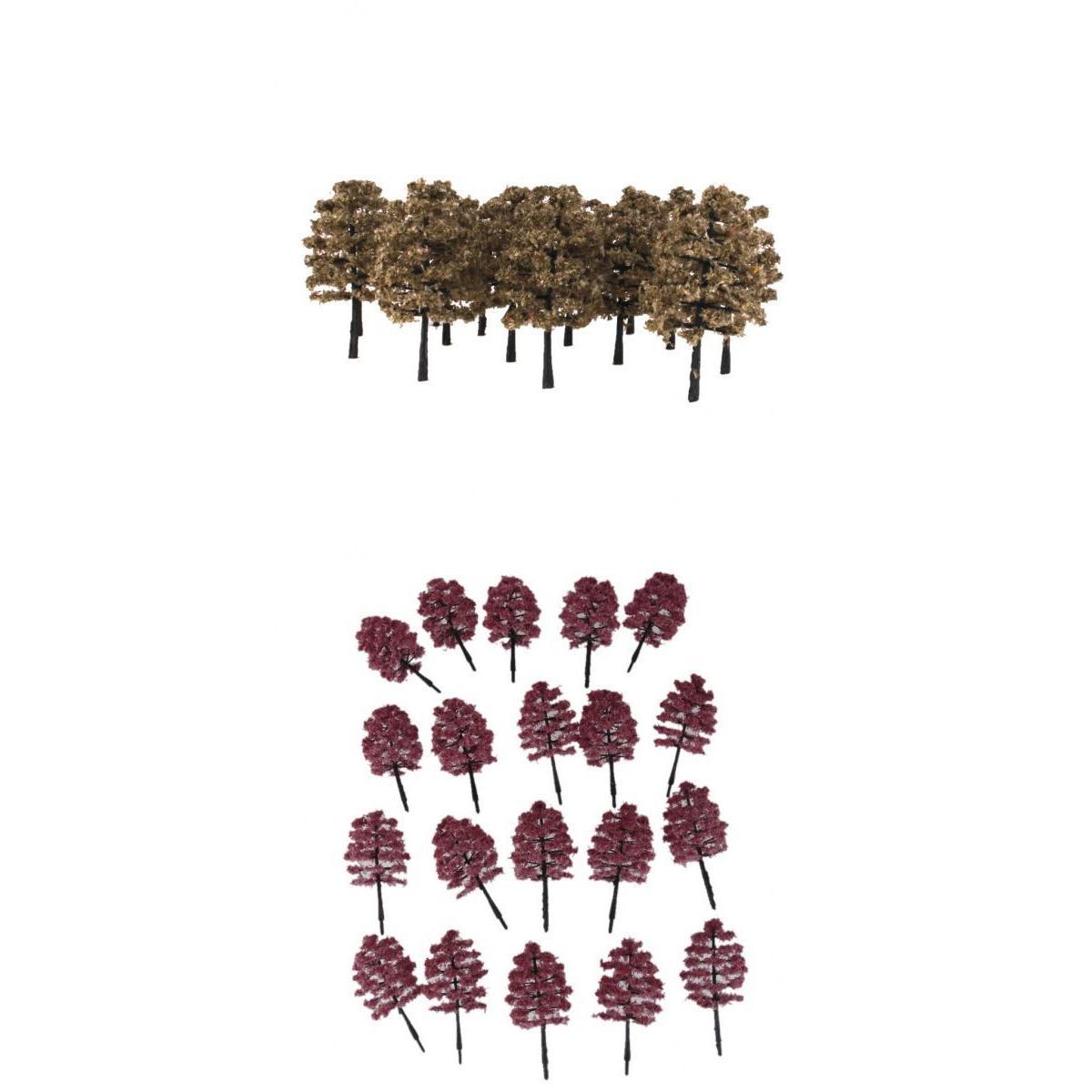 40PCS Plastic Model Trees Train Railway Scenery Landscape Layout 1:100 HO