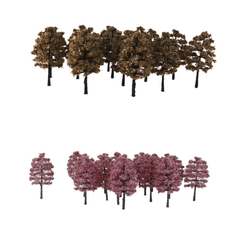 40PCS Plastic Model Trees Train Railway Scenery Landscape Layout 1:100 HO