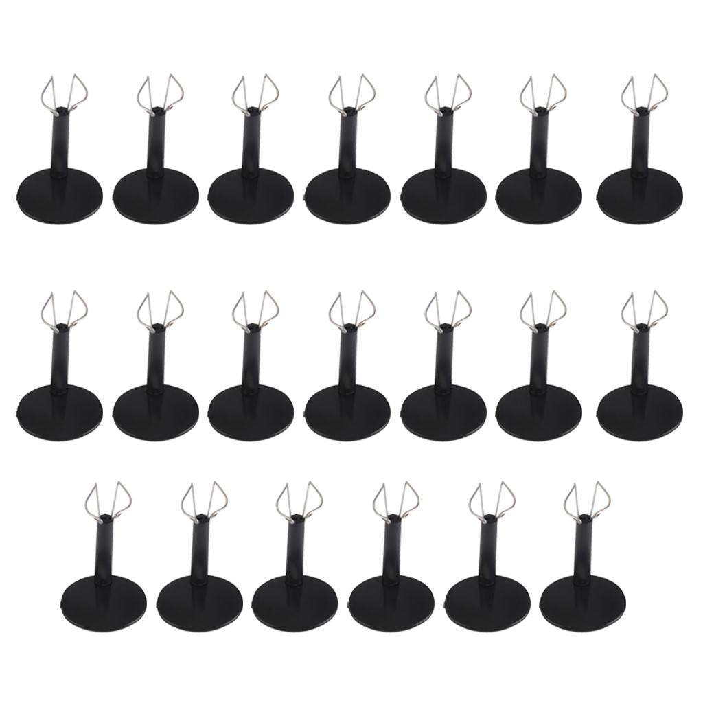 20pcs Black Adjustable Doll Stand Display Holder for Doll Teddy Bear