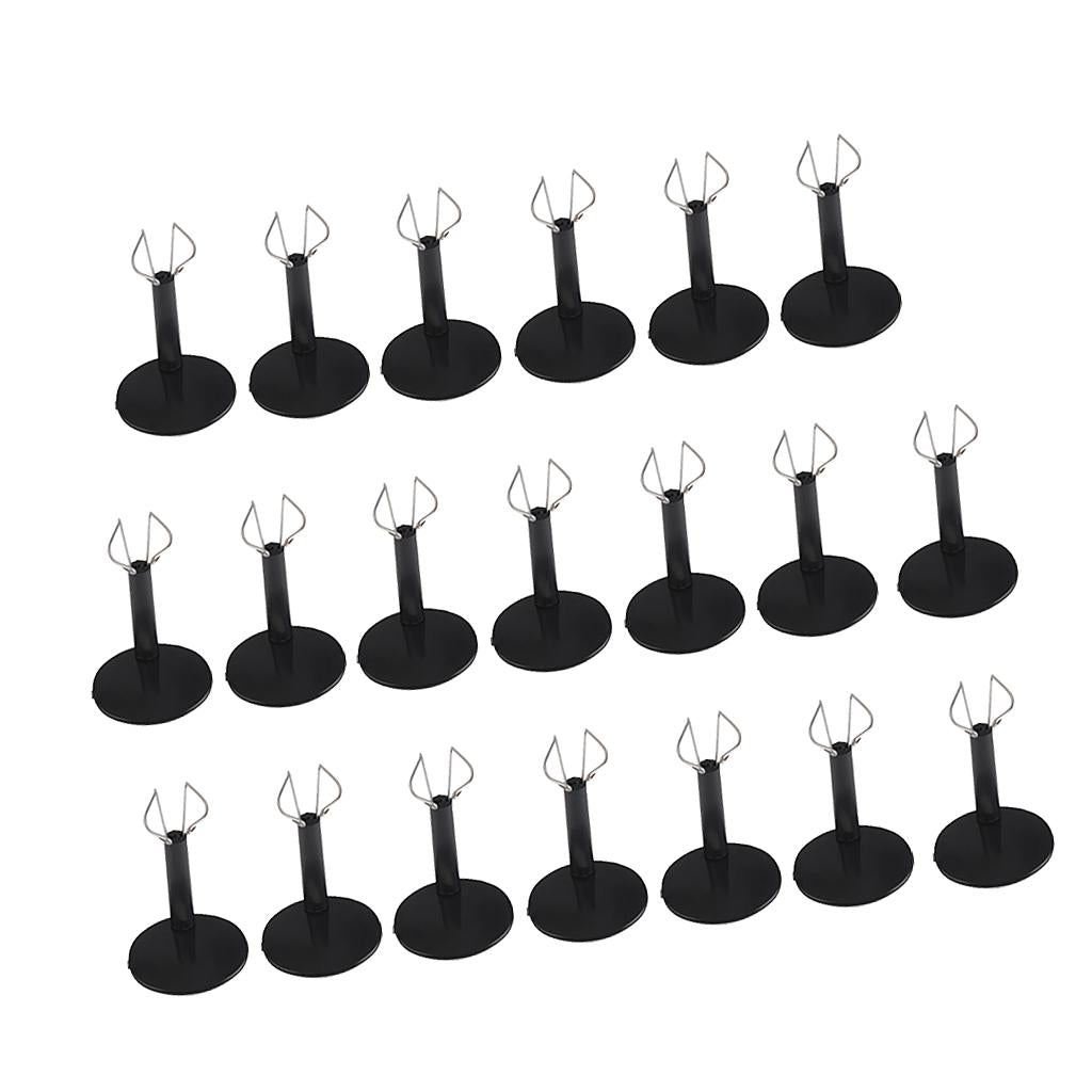 20pcs Black Adjustable Doll Stand Display Holder for Doll Teddy Bear