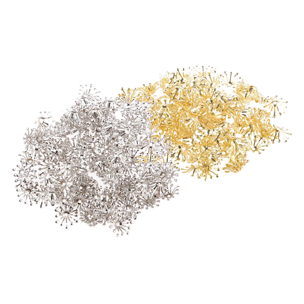 200 Pieces 13mm Bead Cap Ends Accessories Jewelry Findings Craft Silver Gold