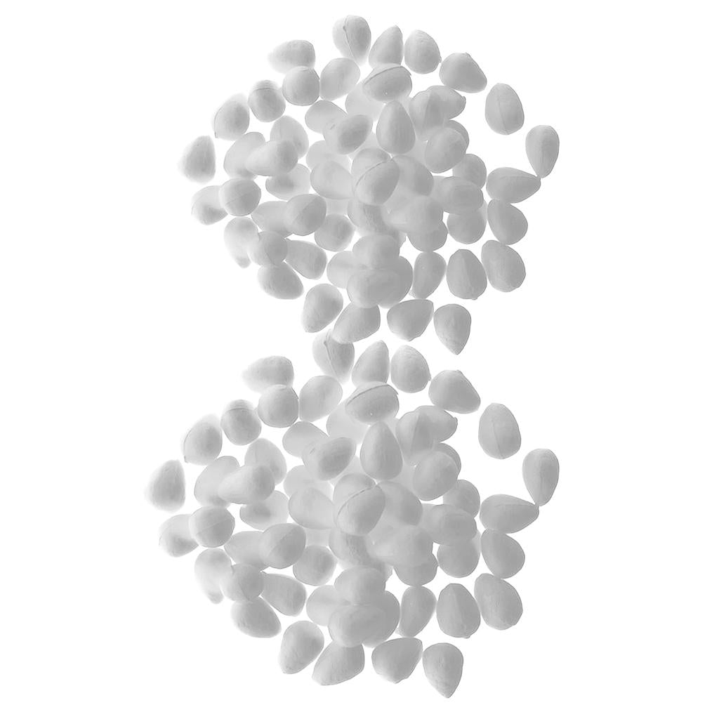 200 Pcs Water Drop Shaped Styrofoam Foam Flower Heart DIY Crafts 19 & 46 mm