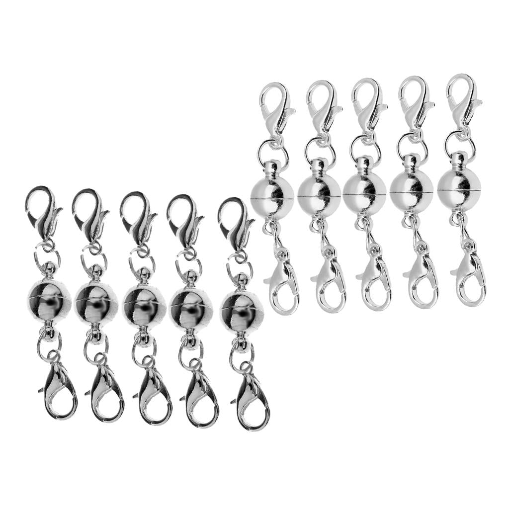10 Set Magnetic Lobster Clasps DIY Necklace Bracelet Findings Mix 4 mm 6 mm