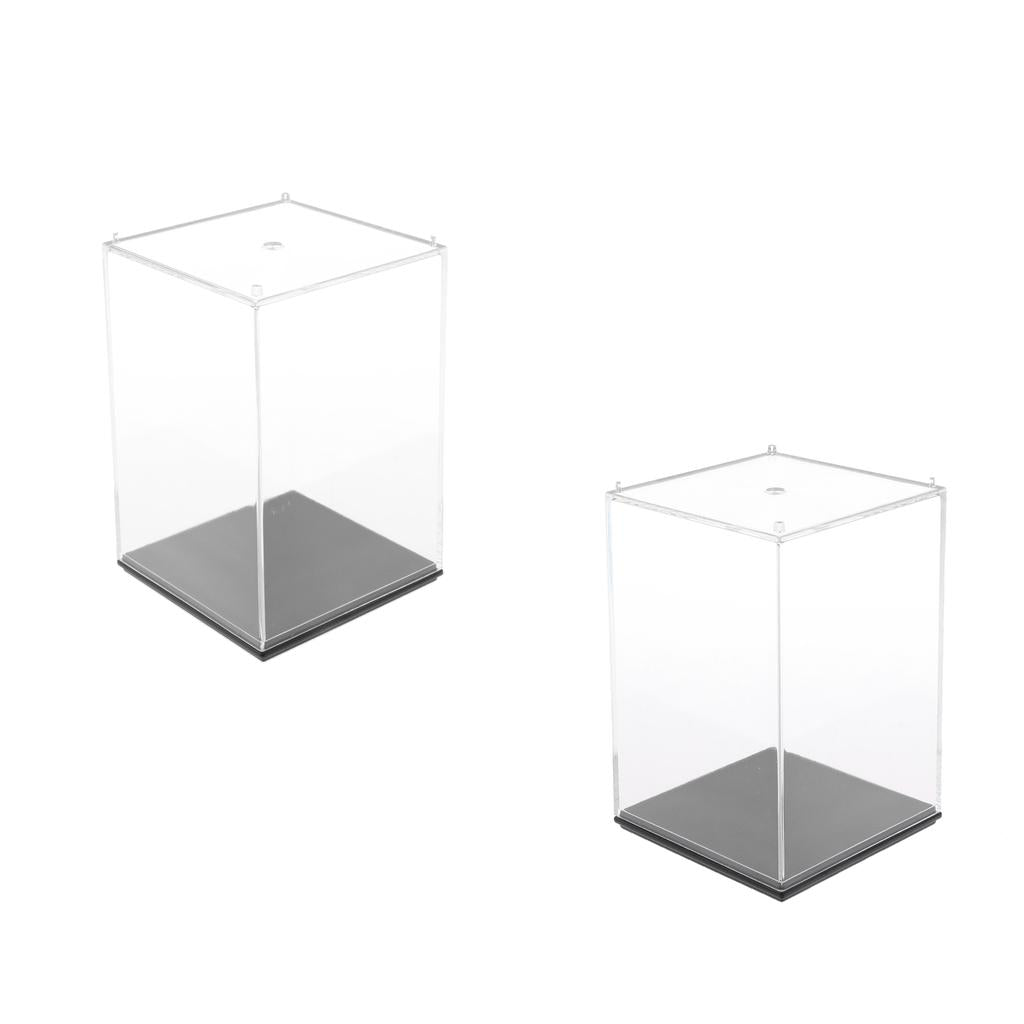 2 Piece 7x7x10cm Model Display Case Dustproof Protection Display Box