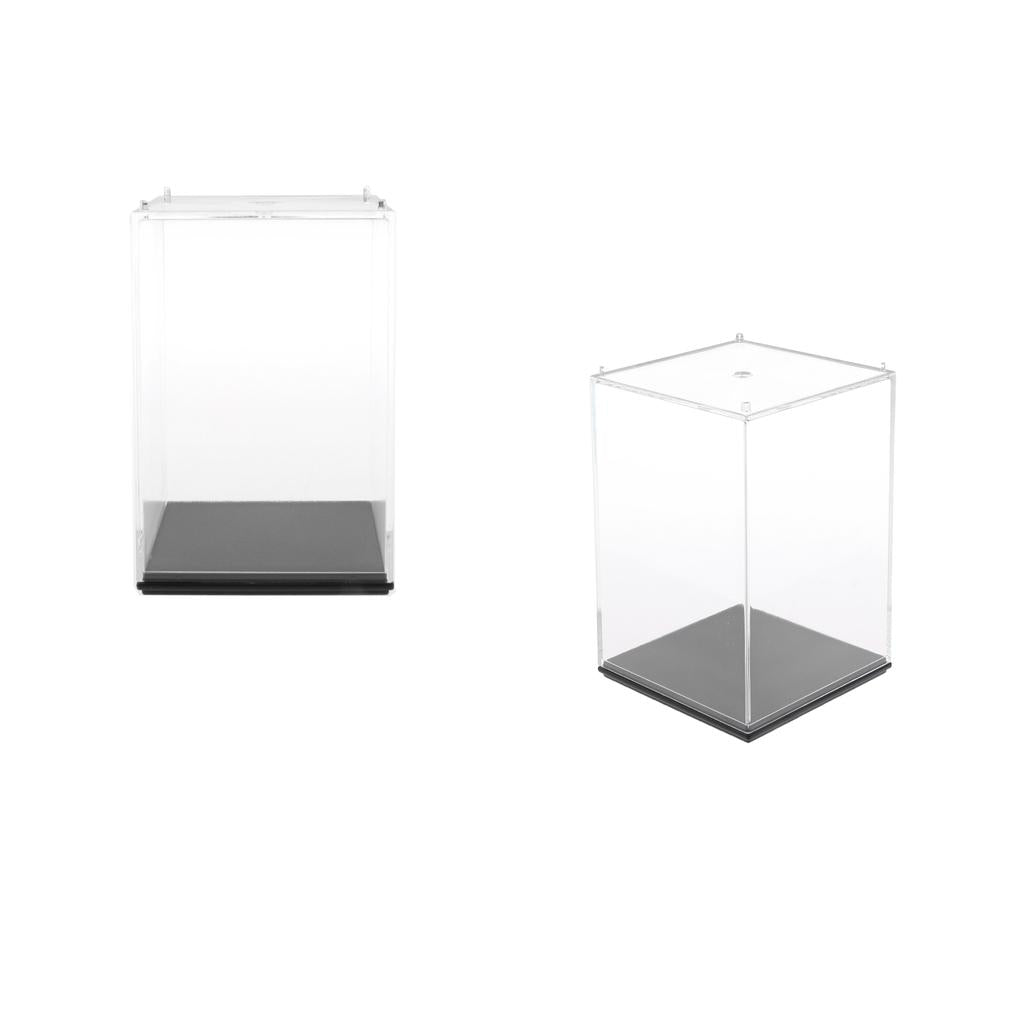 2 Piece 7x7x10cm Model Display Case Dustproof Protection Display Box