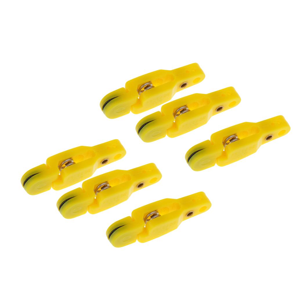 6pcs Snap Release Clip for Weight, Planer Board, Kite, Heavy Tension Yellow