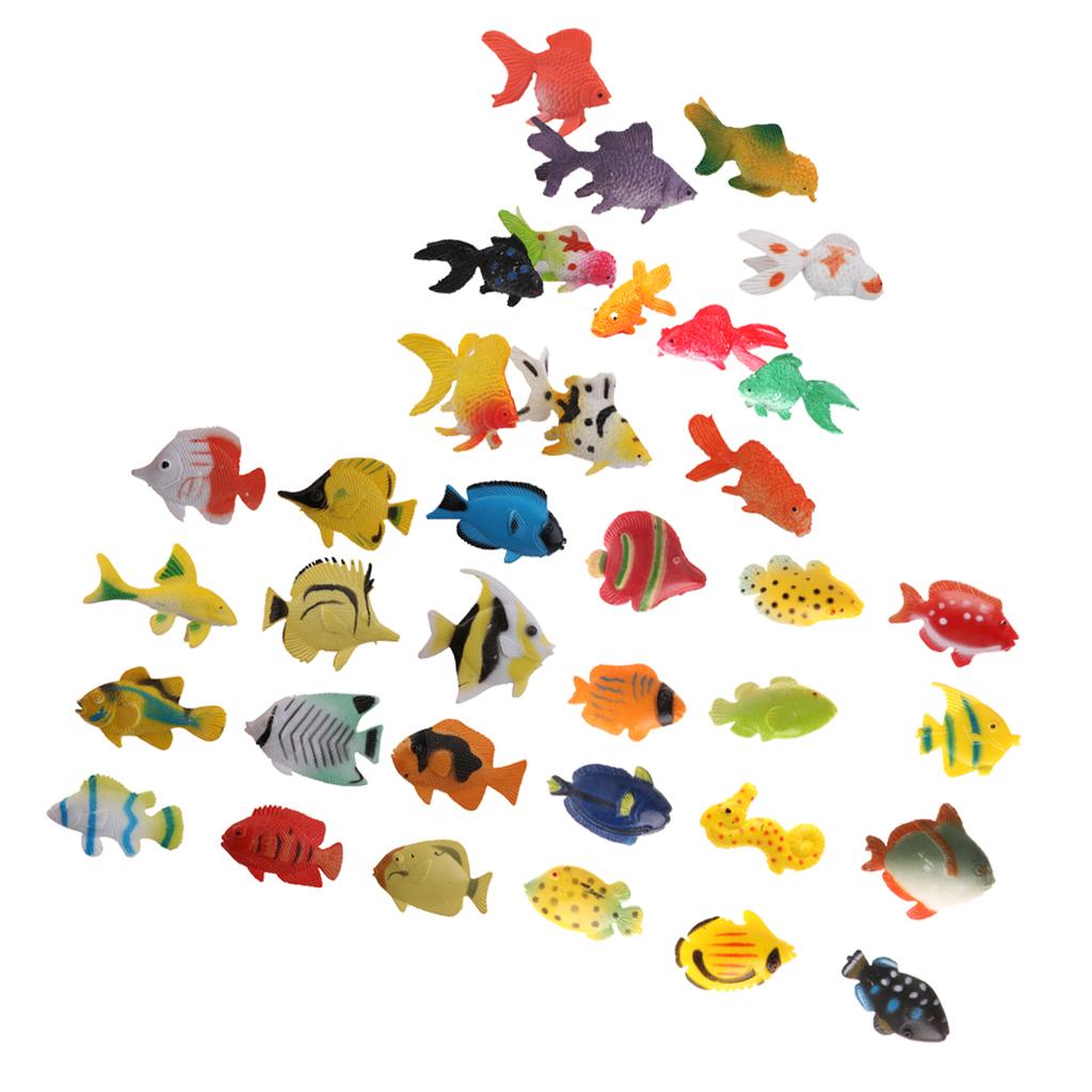 36-piece Plastic Marine Animal Fish Model Educational Toy Party Bag Fillers