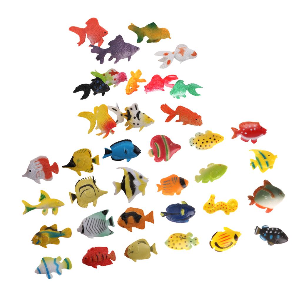 36-piece Plastic Marine Animal Fish Model Educational Toy Party Bag Fillers