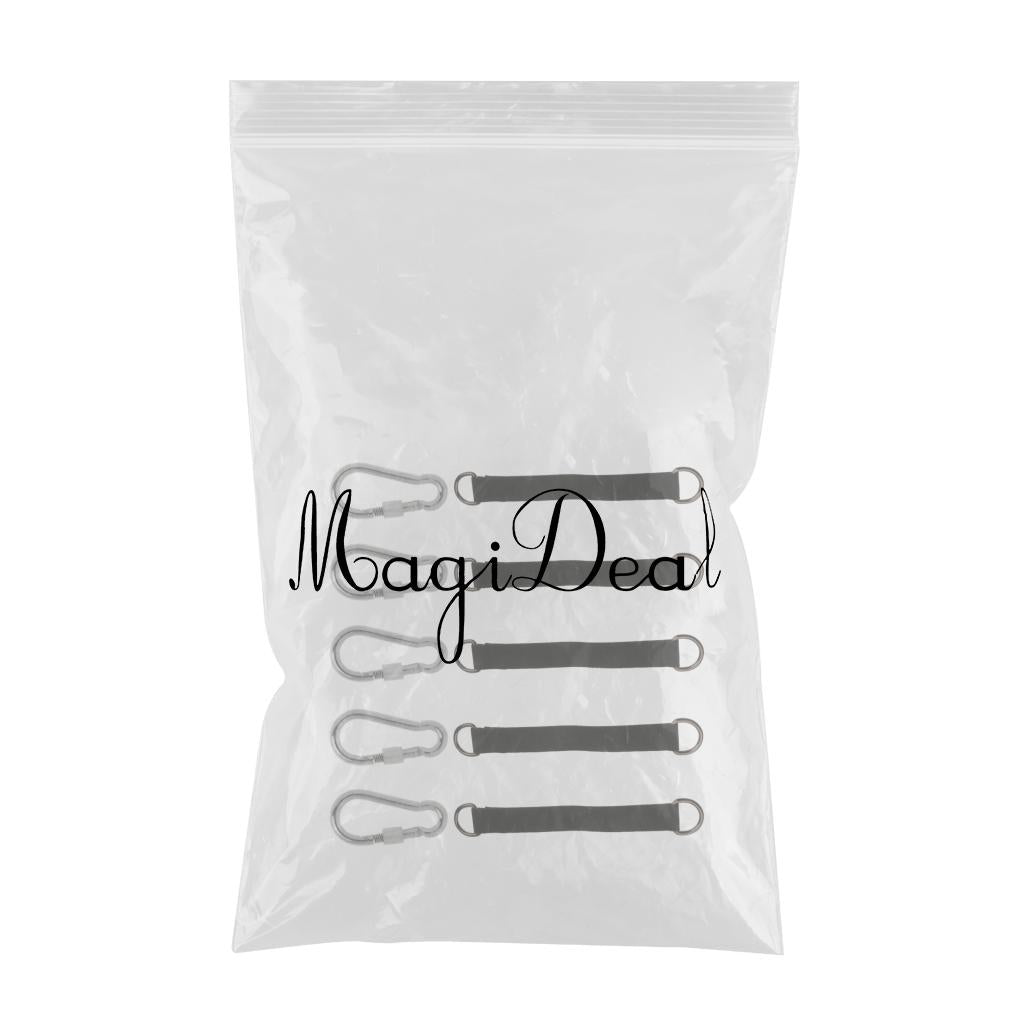5 Sets Outdoor Hanging Strap Rope Hammock Swing 25cm with D Shape Carabiner