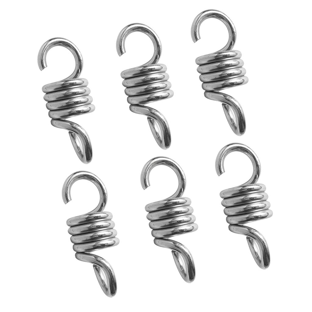 6Piece Extension Spring Suspension Hook Hanger for Yard Swing Hammock Chair