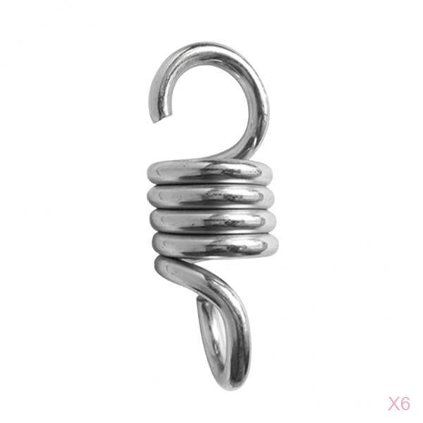 6Piece Extension Spring Suspension Hook Hanger for Yard Swing Hammock Chair