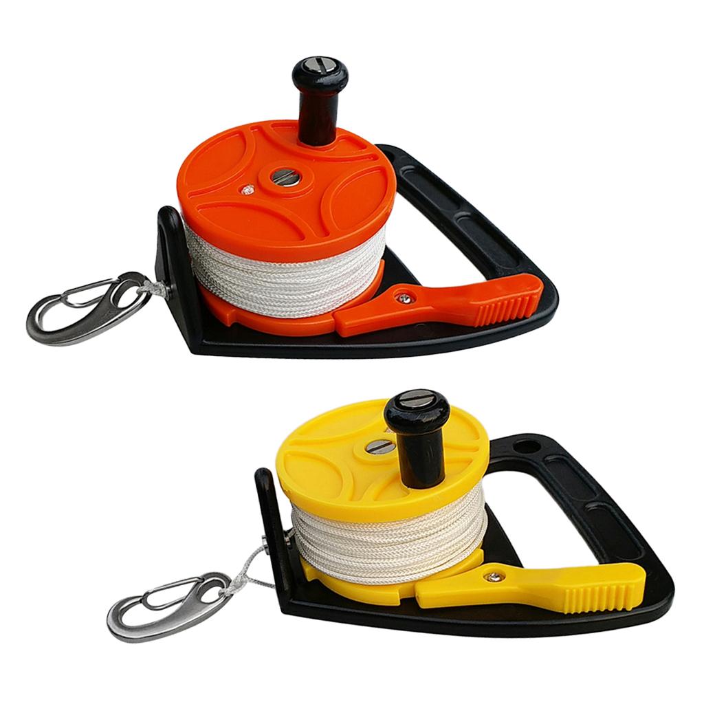 2 Pieces Scuba Diving Wreck Reel Kayak Anchor with Handle 150ft Line Snap