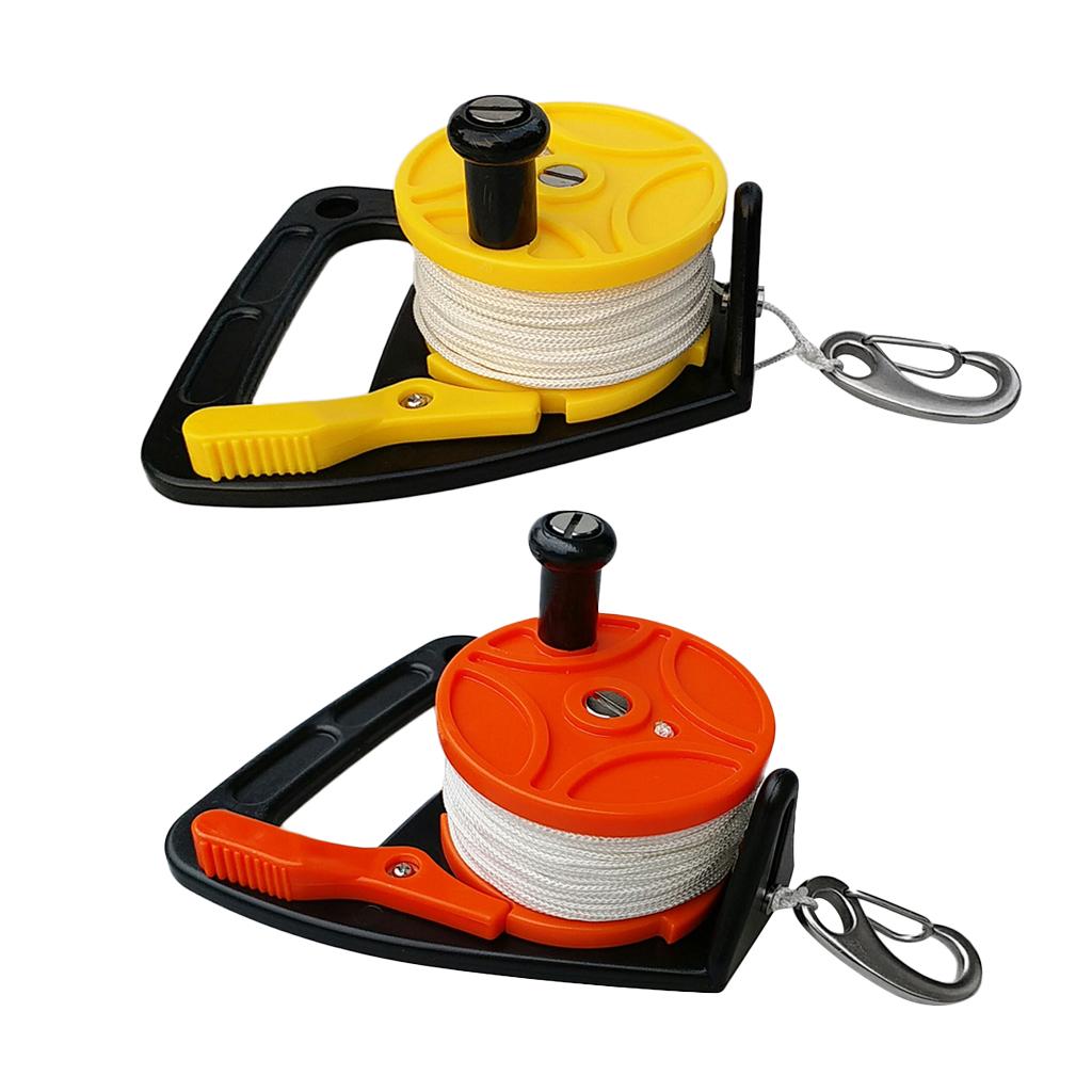 2 Pieces Scuba Diving Wreck Reel Kayak Anchor with Handle 150ft Line Snap