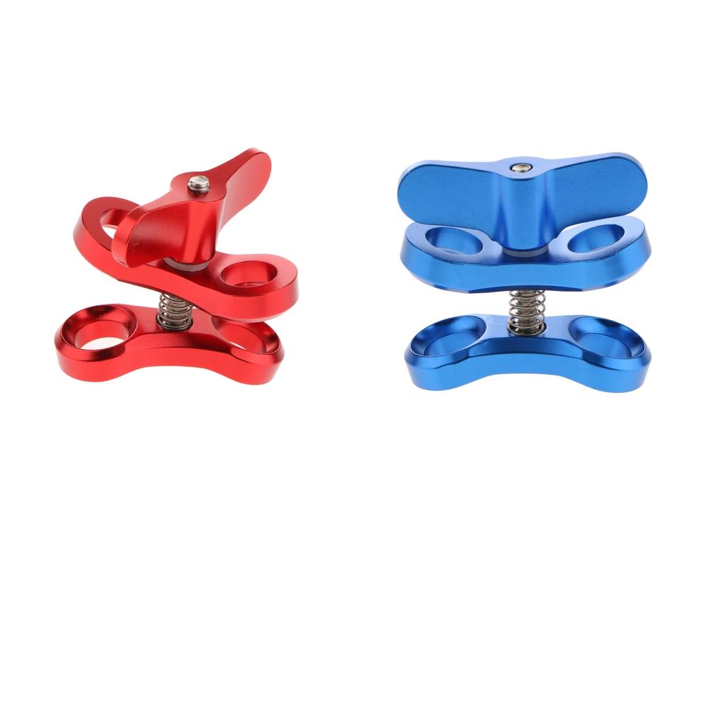 2 Pcs Underwater Diving Ball Join Connector Clamp Mount Arm for Flashlight