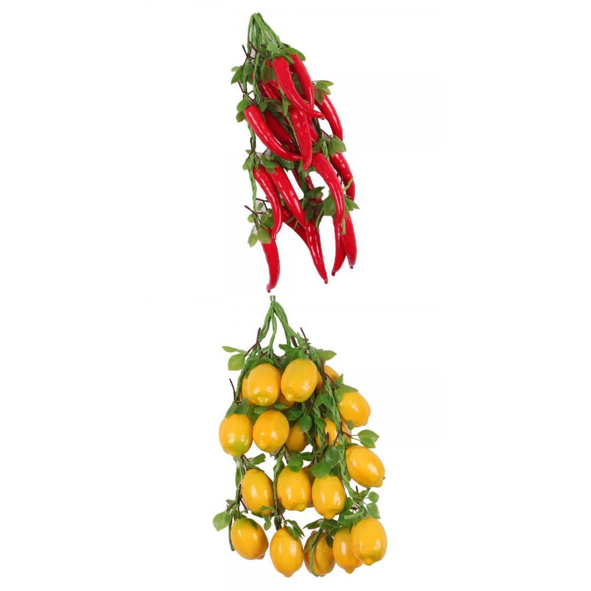 10Pcs Artificial Fruits Vegetables Strings Agritainment Farm Hanging Decor