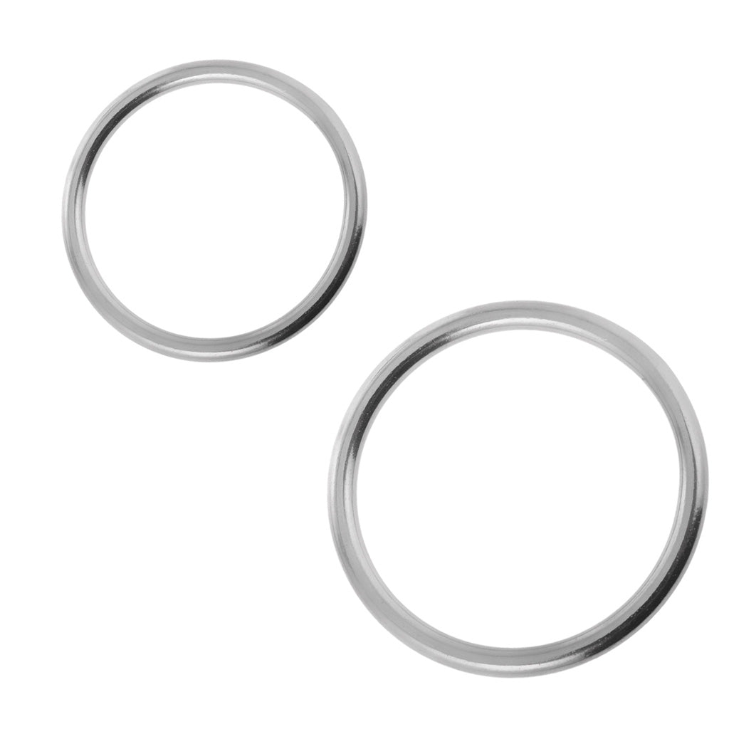 2Pcs Seamless Stainless Steel O Round Rings Circle Craft Webbing Boat