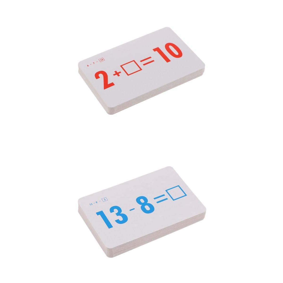 72 Pieces Math Flash Cards for Elementary School Addition and Subtraction