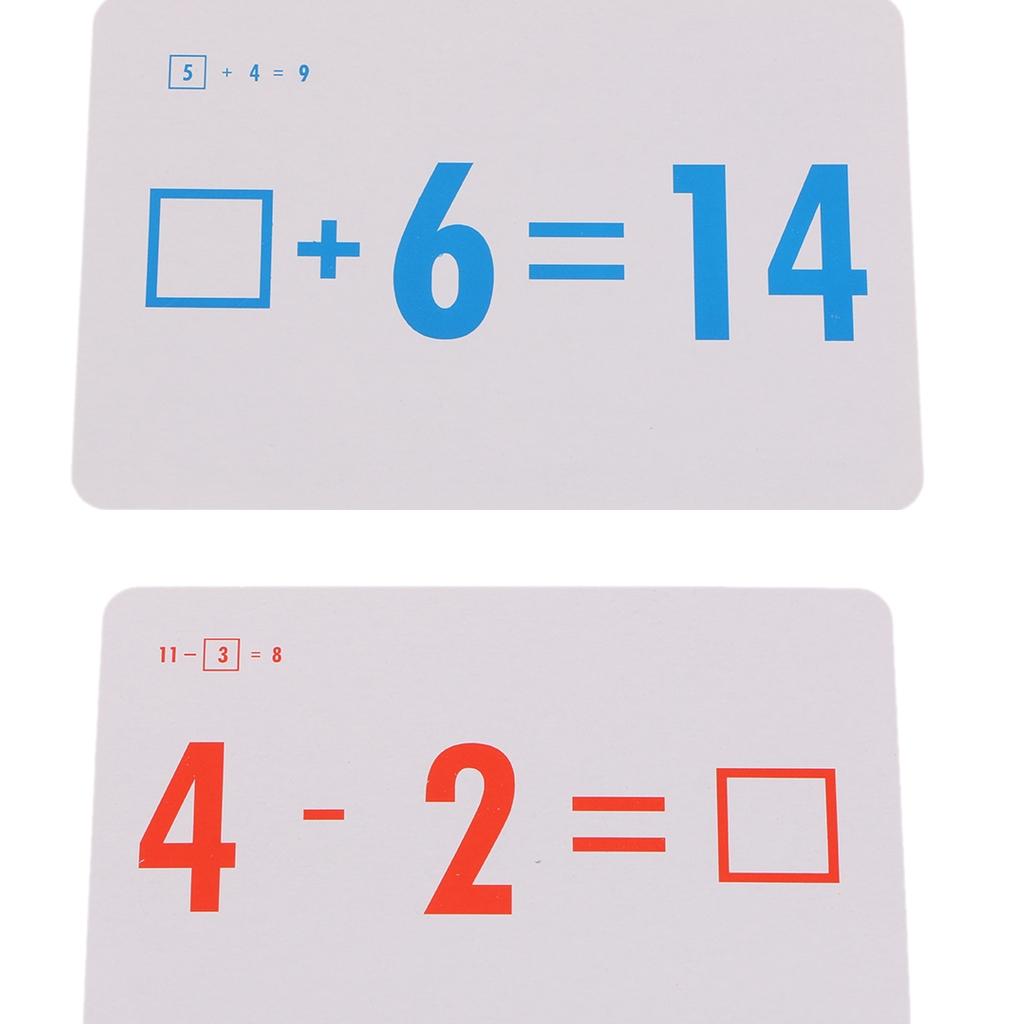 72 Pieces Math Flash Cards for Elementary School Addition and Subtraction