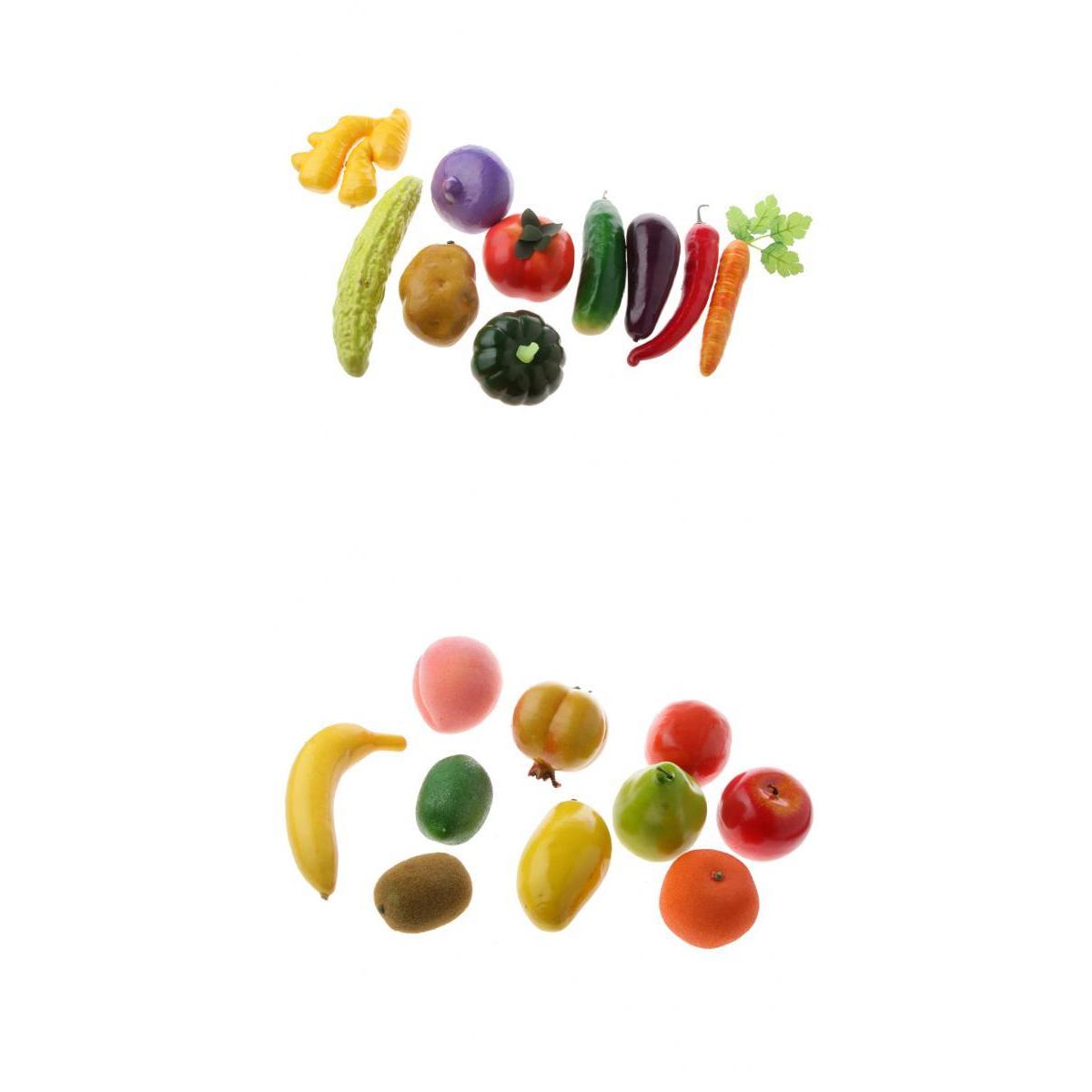 20Pcs Artificial Vegetables Fruits Food Home Store Display Photography Prop