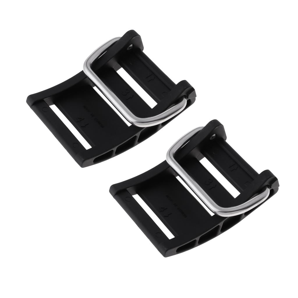 2 Pieces Scuba Diving Dive BCD Tank Strap Cam Buckle Fits Standard 5cm Belt