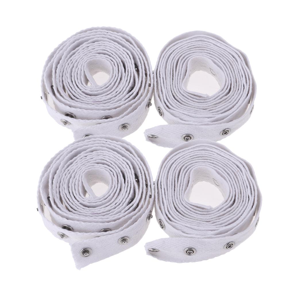 4 Yards White Press Studs Snap Buttons Fastening Tape Sewing Accessories