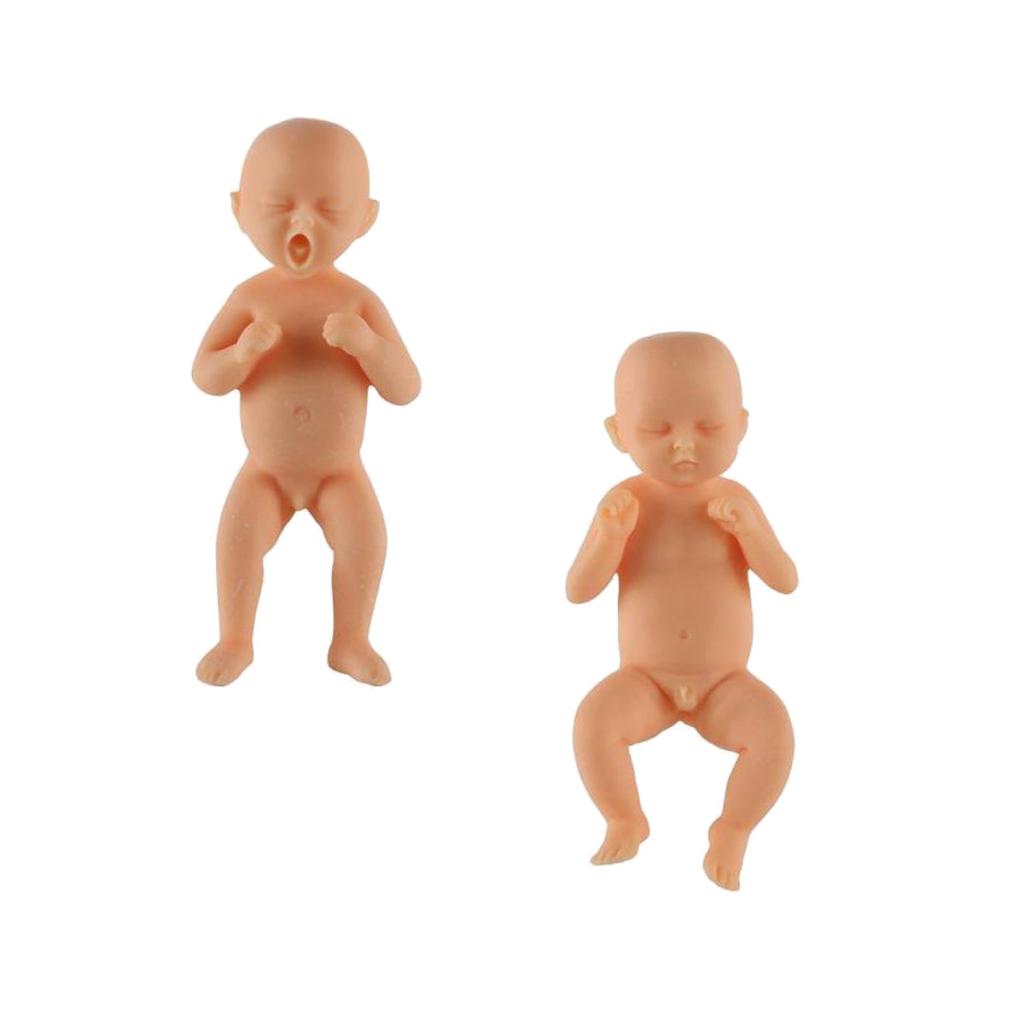 2x Reborn Baby Boy Dolls Realistic Mini Lifelike Full Body Newborn Doll
