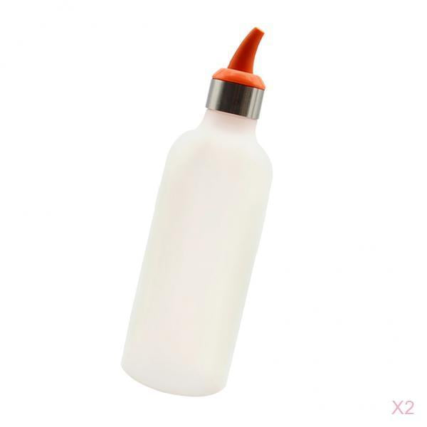 2 piece 450ml Squeeze Bottle Ketchup Mustard Sauce Vinegar Honey Dispenser