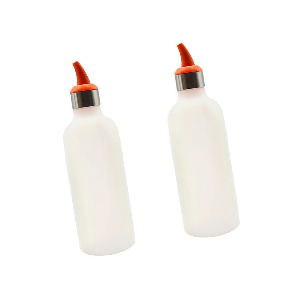 2 piece 450ml Squeeze Bottle Ketchup Mustard Sauce Vinegar Honey Dispenser