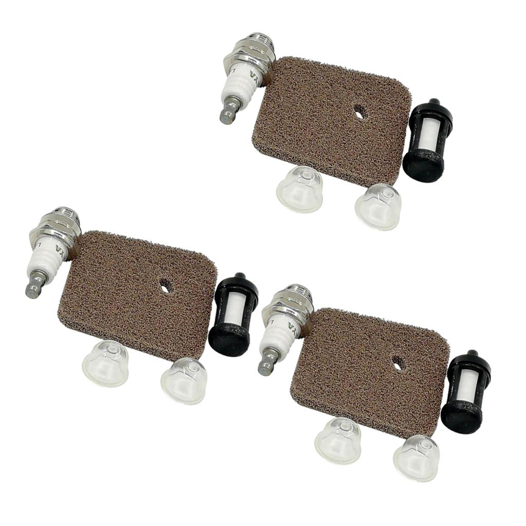 3x Air Fuel Filter Spark Plug for Stihl FS38 FS45 FS46 FS55 HS45 FC55 KM55