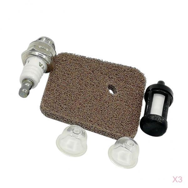 3x Air Fuel Filter Spark Plug for Stihl FS38 FS45 FS46 FS55 HS45 FC55 KM55