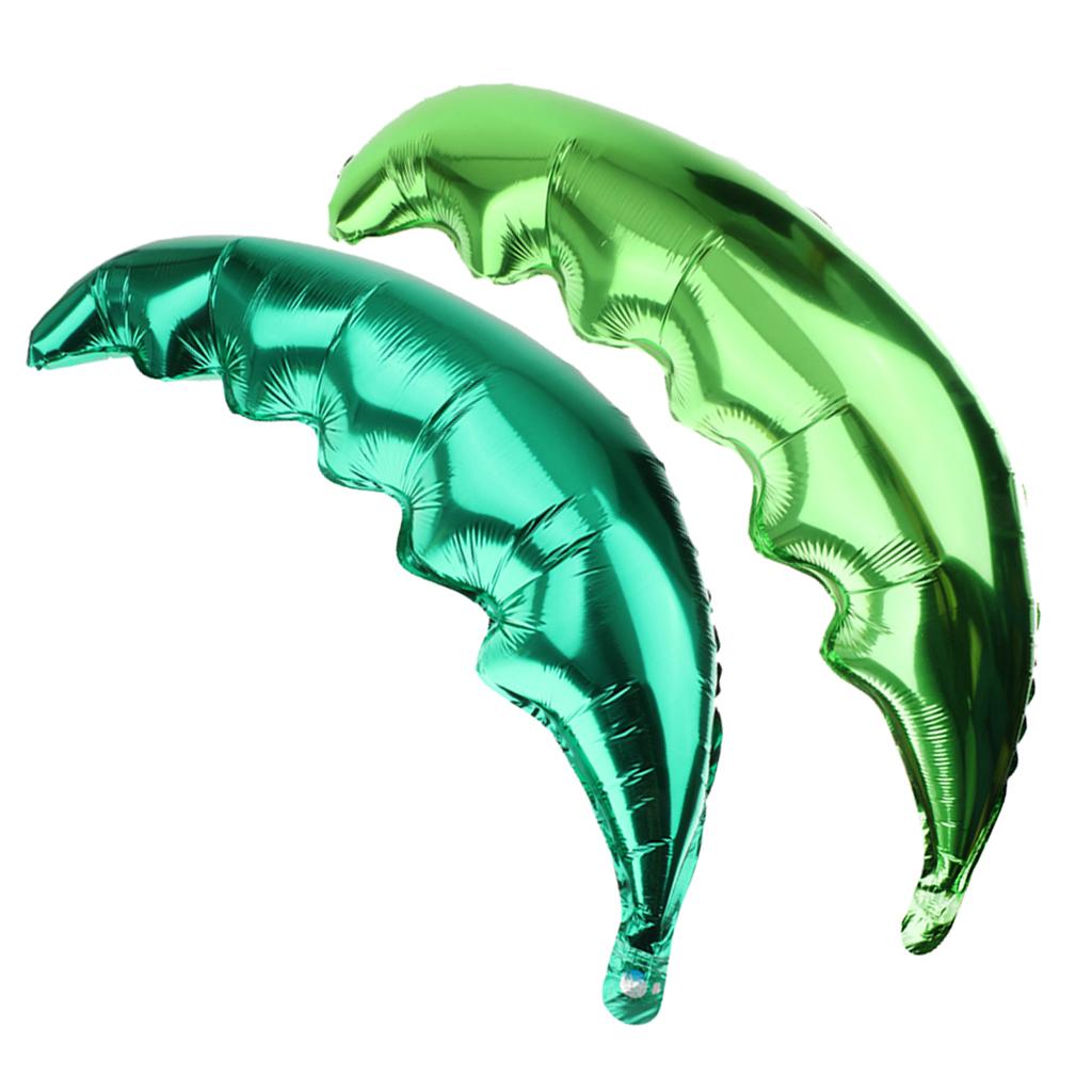 2pcs Set Palm Tree Leaf Green Hawaiian Beach Party Balloon Wedding Decor