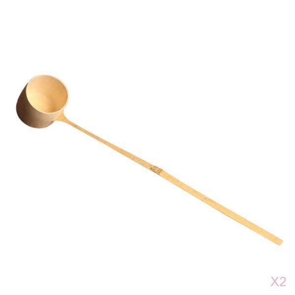 2pc Japanese Tea Ladle Bamboo Water Ladle Water Dipper Soup Wine Spoon