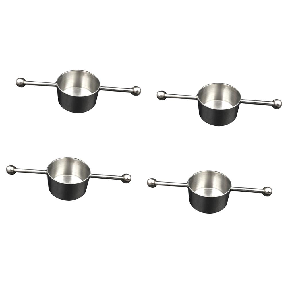4 Pieces Bar Jigger with Two Handles 1 Ounce Liquor Measuring Bartender Tool