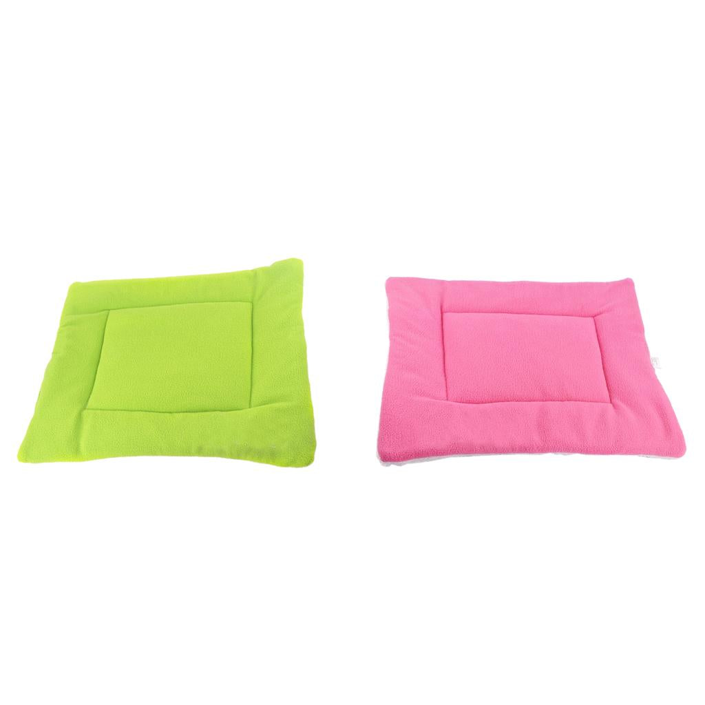 2Pcs Pet Dog Cat Sleep Mat Kennel Pad Puppy House Crate Nest Bed Cushion S
