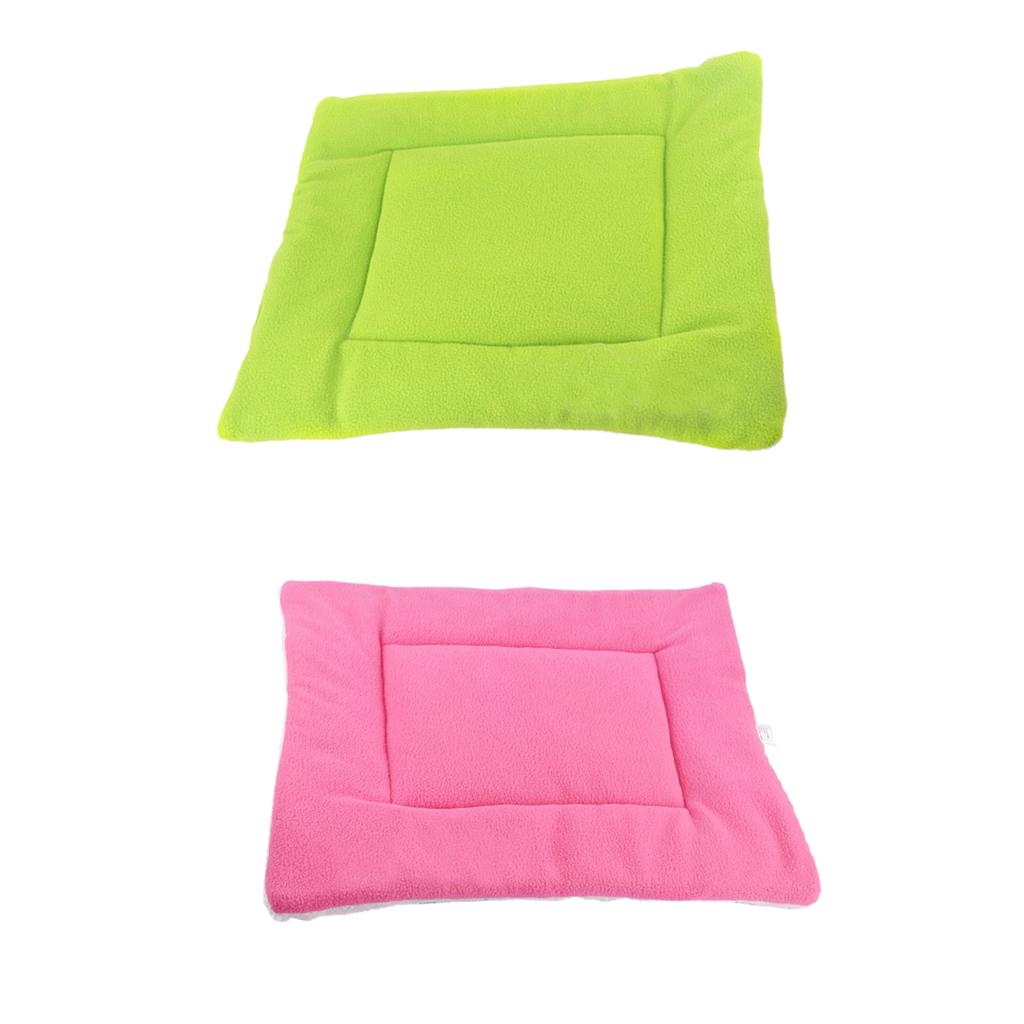 2Pcs Pet Dog Cat Sleep Mat Kennel Pad Puppy House Crate Nest Bed Cushion S