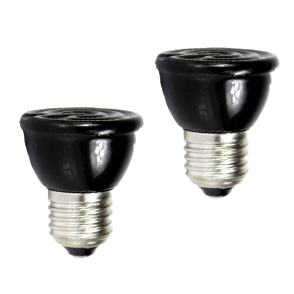 2x Ceramic Reptile Heat Lamp Infrared Heater Light Bulb 220V-240V 80W&60W