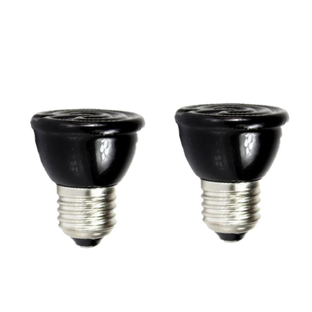 2x Ceramic Reptile Heat Lamp Infrared Heater Light Bulb 220V-240V 80W&60W