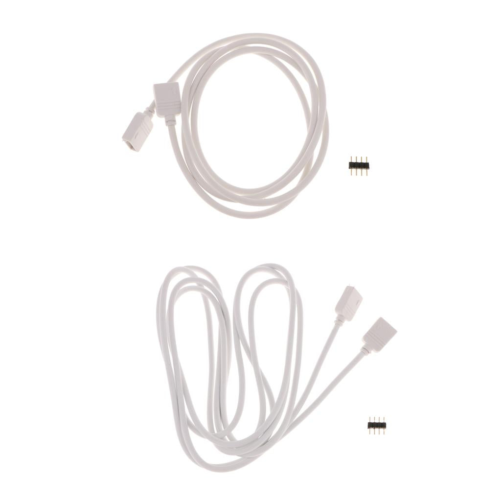 2x 5050 3528 RGB LED Strip Light Extension Cable Connector Line 4 Pin 1m& 2m