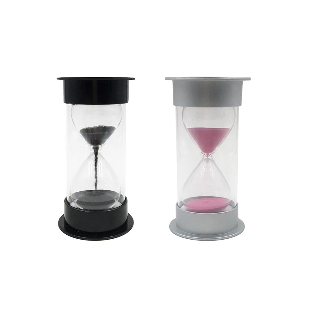 2pcs Colorful Sandglass Hourglass Sand Clock Timer for Game 10, 15 Seconds