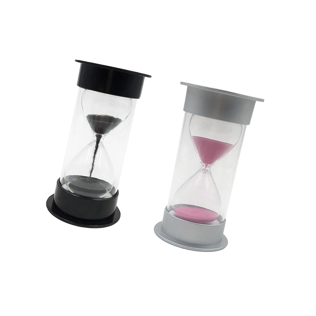 2pcs Colorful Sandglass Hourglass Sand Clock Timer for Game 10, 15 Seconds