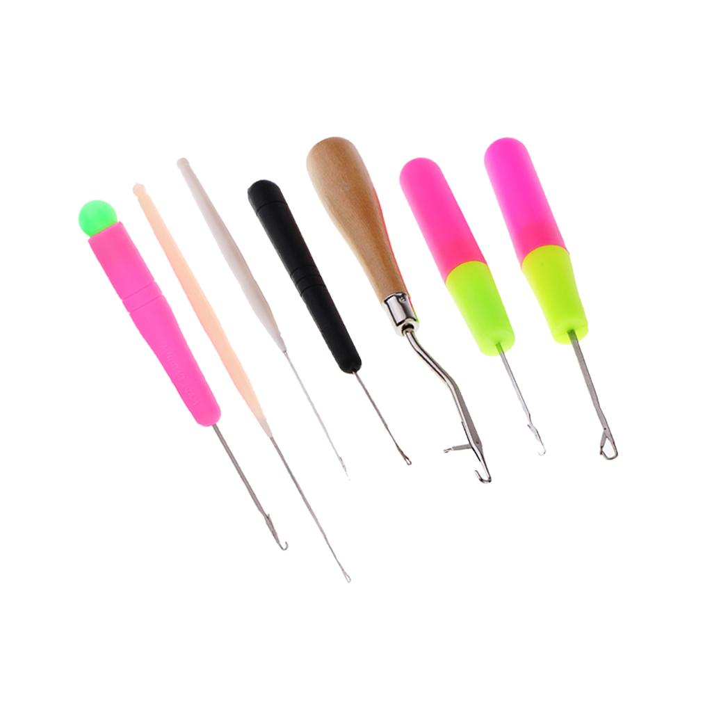 7pcs Latch Hook Crochet Needles for Hair/Micro Braid Dread Lock Maintaining