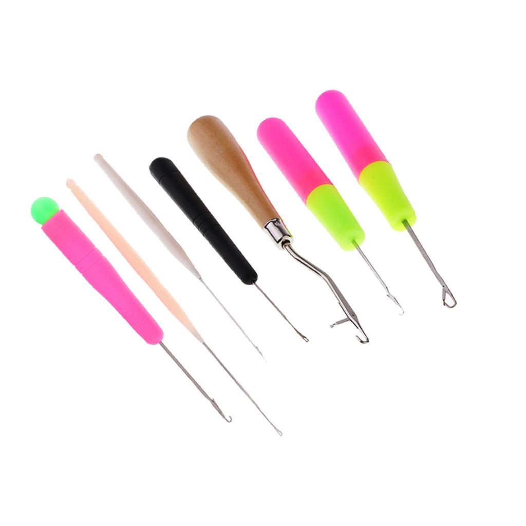 7pcs Latch Hook Crochet Needles for Hair/Micro Braid Dread Lock Maintaining