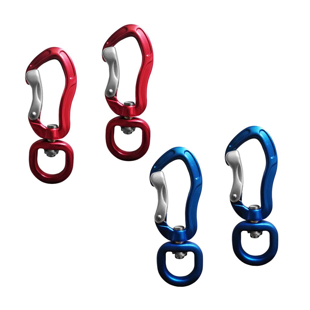 4 Pieces Swivel Carabiner Hanging Connect Hook Camping 76mm