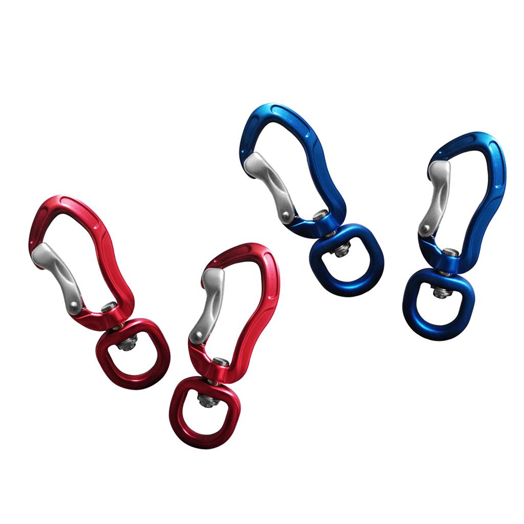 4 Pieces Swivel Carabiner Hanging Connect Hook Camping 76mm