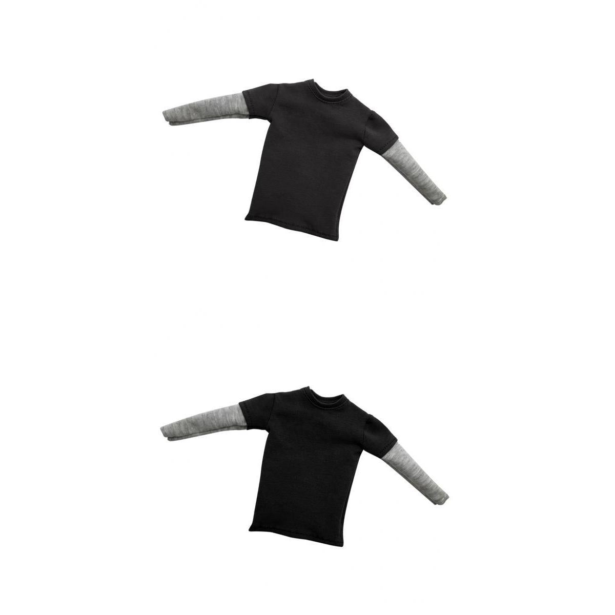 2 Pieces 1/6 Scale Mens Double Sleeve Long T-shirt for 12'' Action Figure