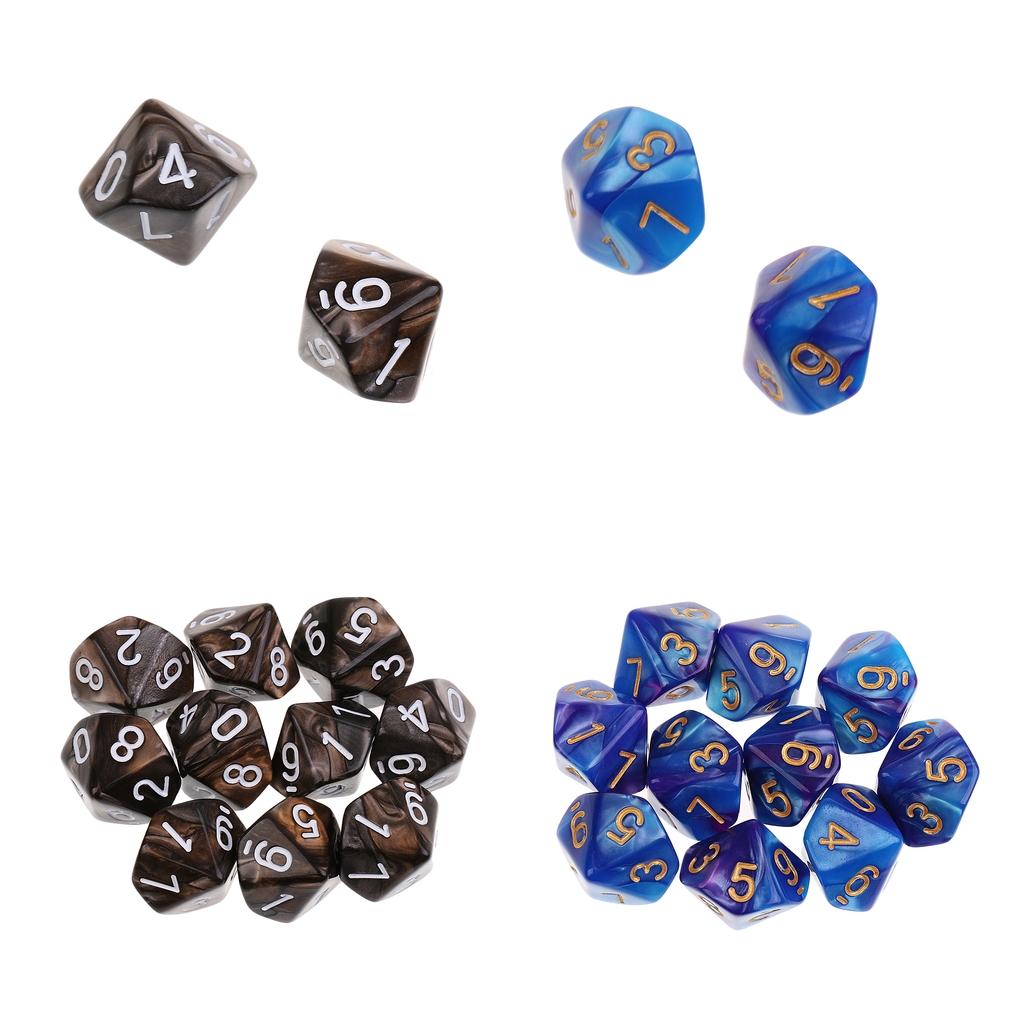 20pcs 10 Sided Dices D10 Polyhedral Dice for Dungeons and Dragons RPG TRPG