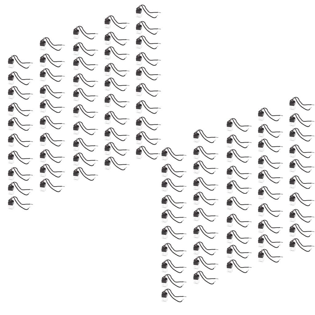 100pcs Charm Empty Glass Perfume Bottle Pendant for Car Hanging Decor Square