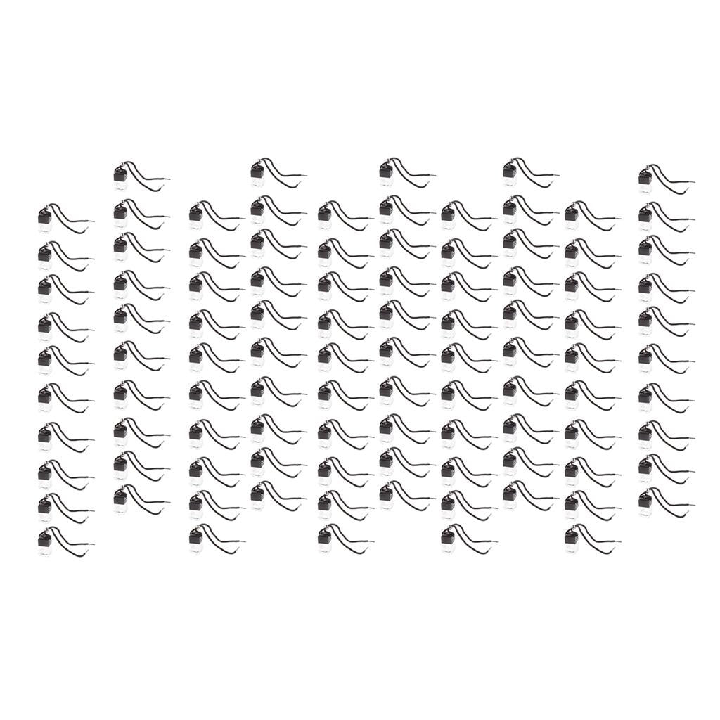 100pcs Charm Empty Glass Perfume Bottle Pendant for Car Hanging Decor Square